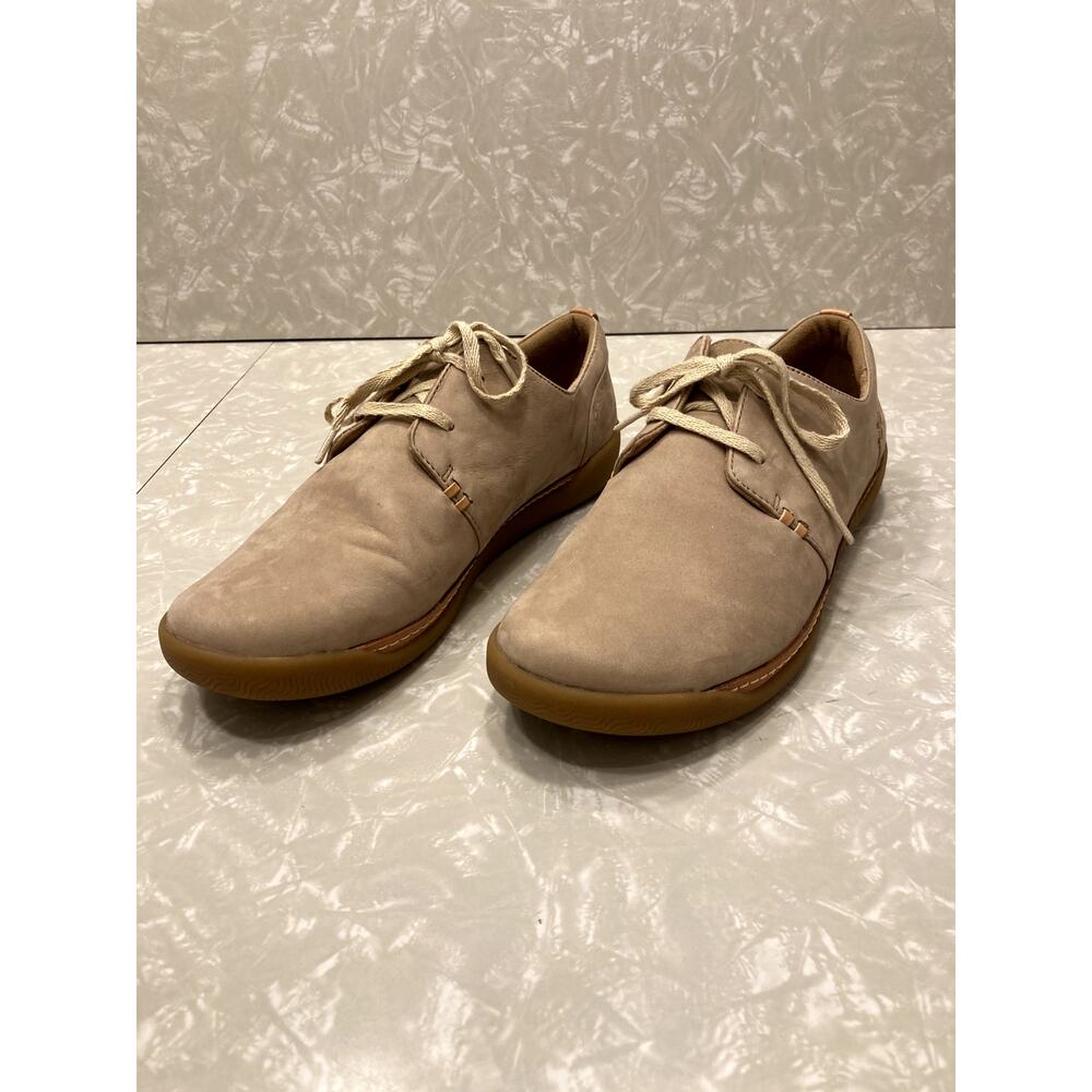 Unstructured by Clarks Tan Suede Leather Loafers, Women's Size 10/EUR 41.5